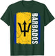 Vintage Barbadian Flag Barbados Pride Roots Heritage T-Shirt - T-Shirt | Forest