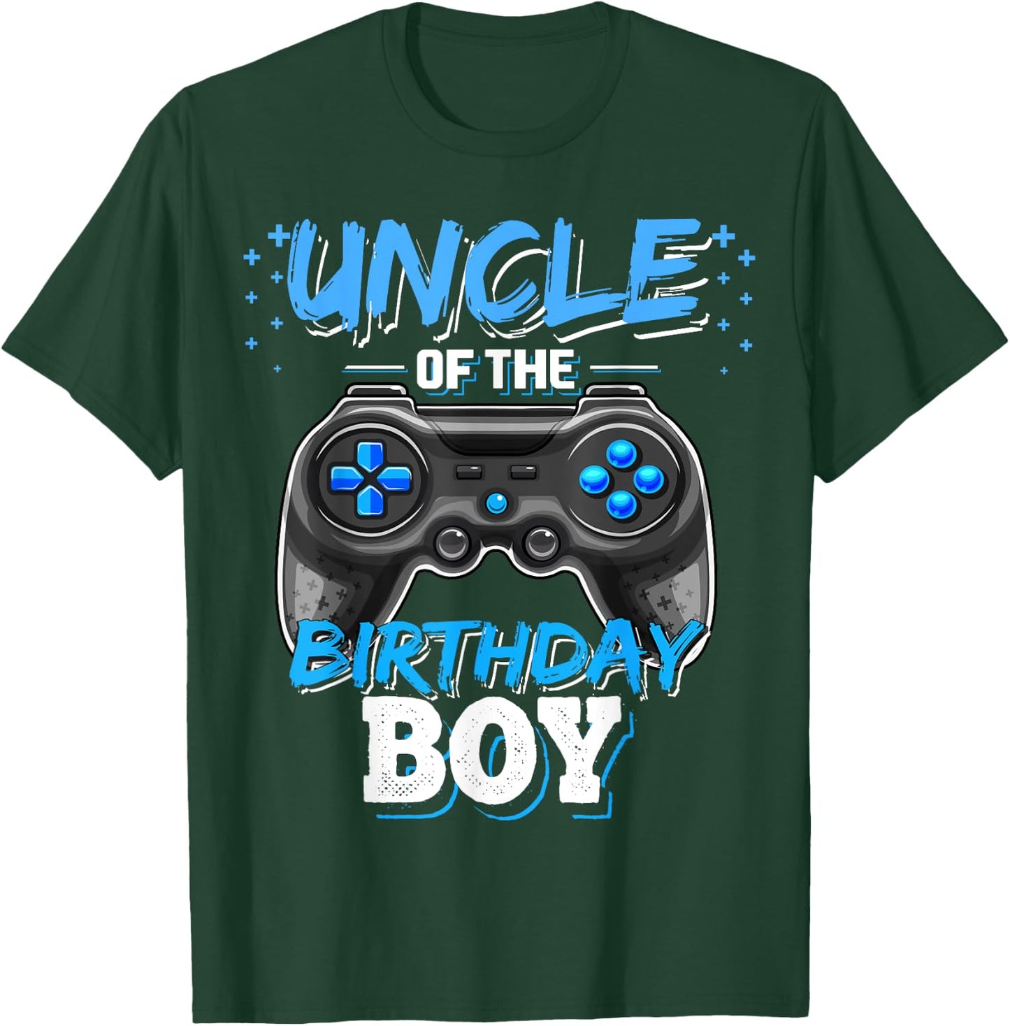 Uncle of the Birthday Boy Matching Video Game Birthday Gift T-Shirt - T-Shirt | Forest