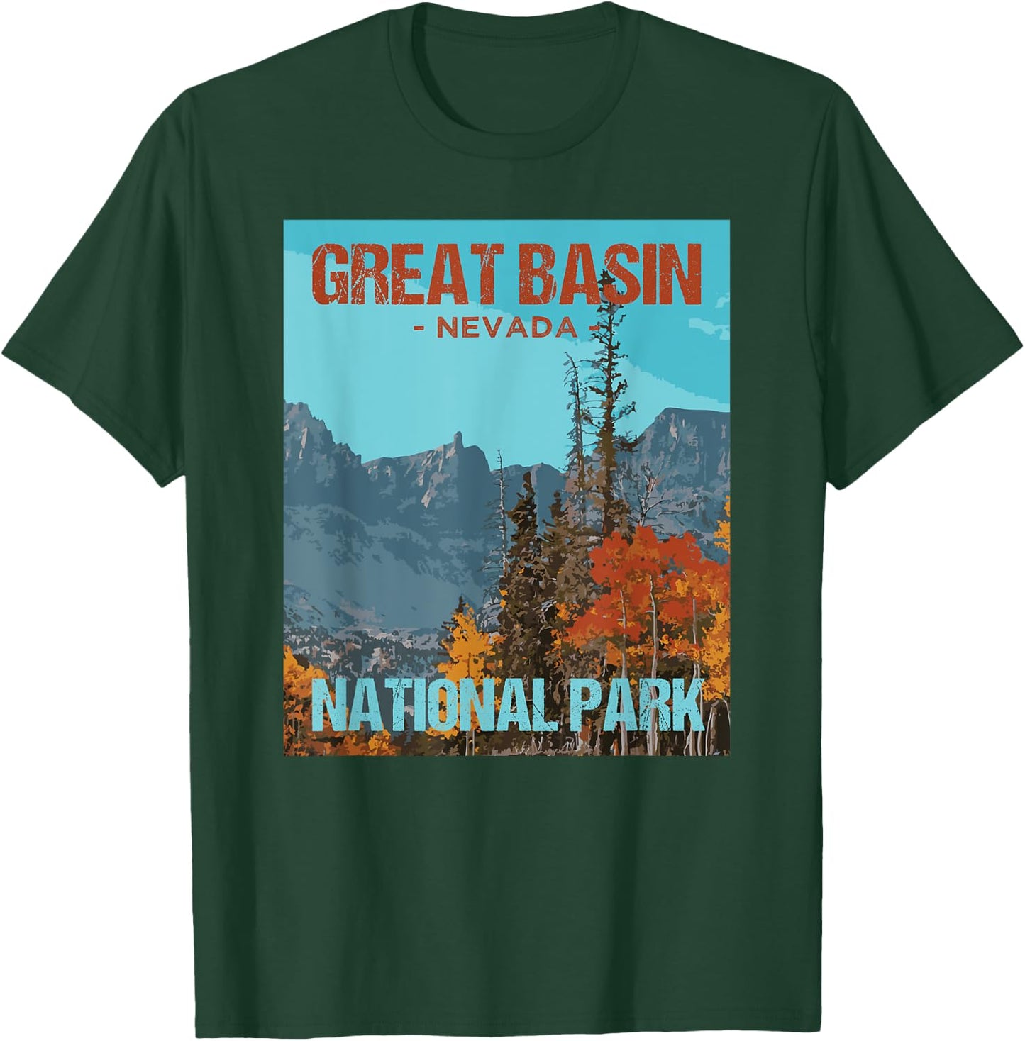 Great Basin National Park Nevada Poster Design T-Shirt - T-Shirt | Forest