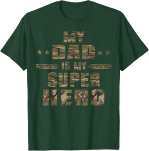 My Dad Is My Super Hero Daddy Pa Fathers Day T-Shirt - T-Shirt | Forest