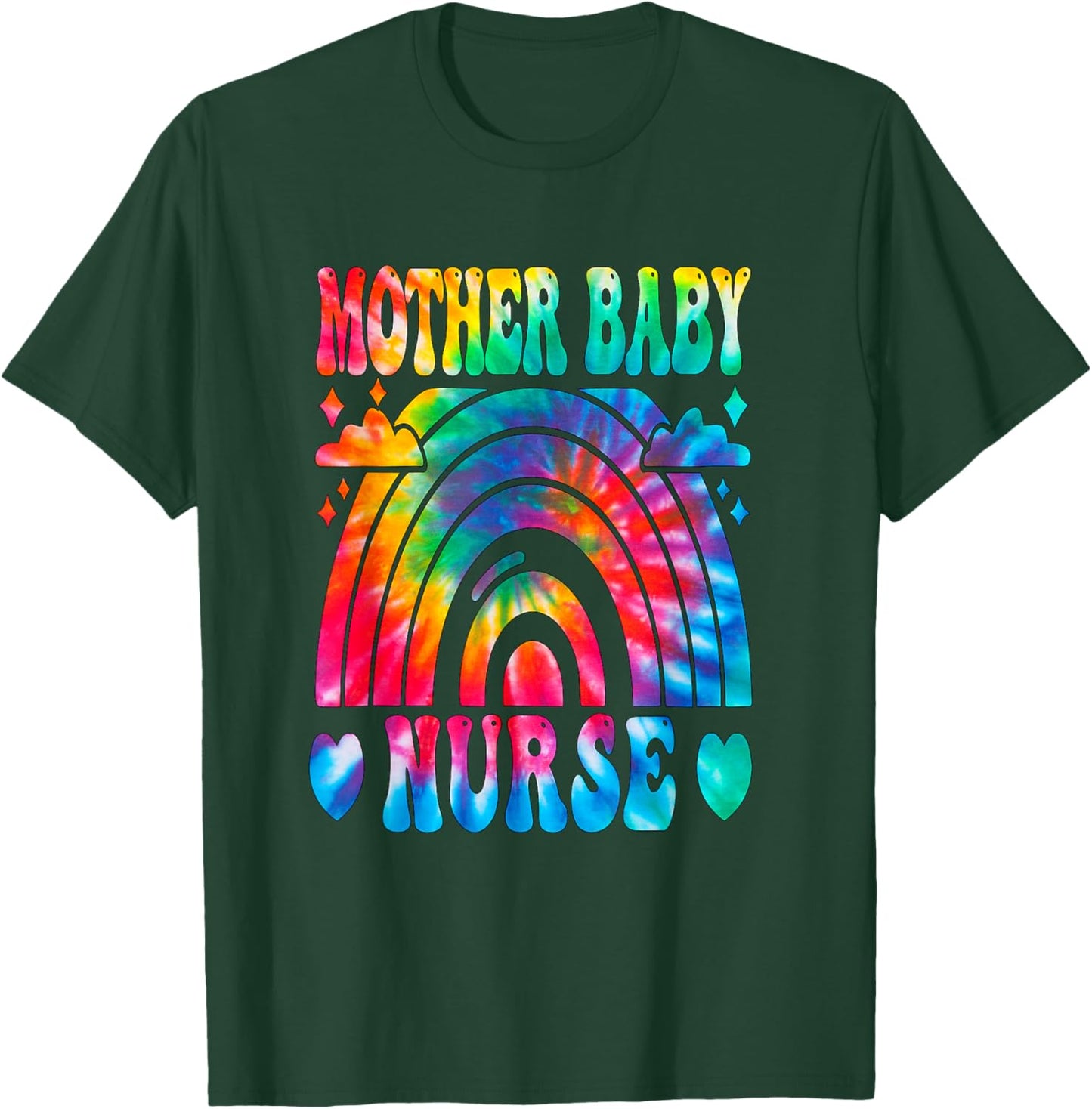 Postpartum Mother Baby Nurse Mom Baby Postpartum Nursing T-Shirt - T-Shirt | Forest