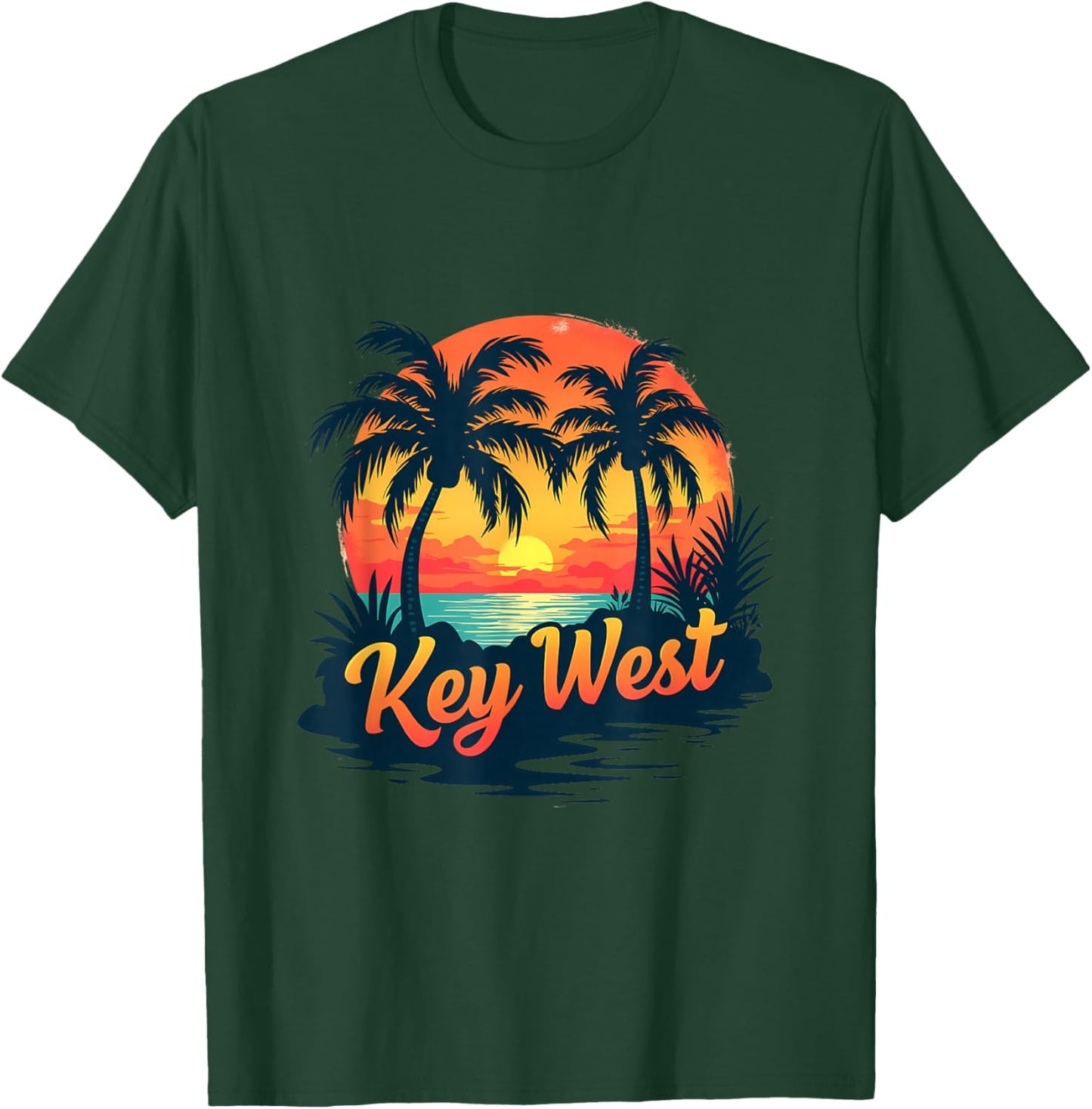 Key West Tropical Sunset Beach Scene T-Shirt - T-Shirt | Forest