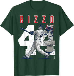 Anthony Rizzo Number & Portrait - Apparel T-Shirt - T-Shirt | Forest