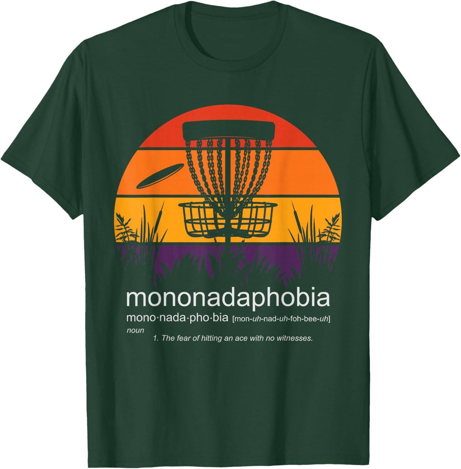 funny disk golf designs and woman Disc Golf Mononadaphobia funny disk golf T-Shirt - T-Shirt | Forest