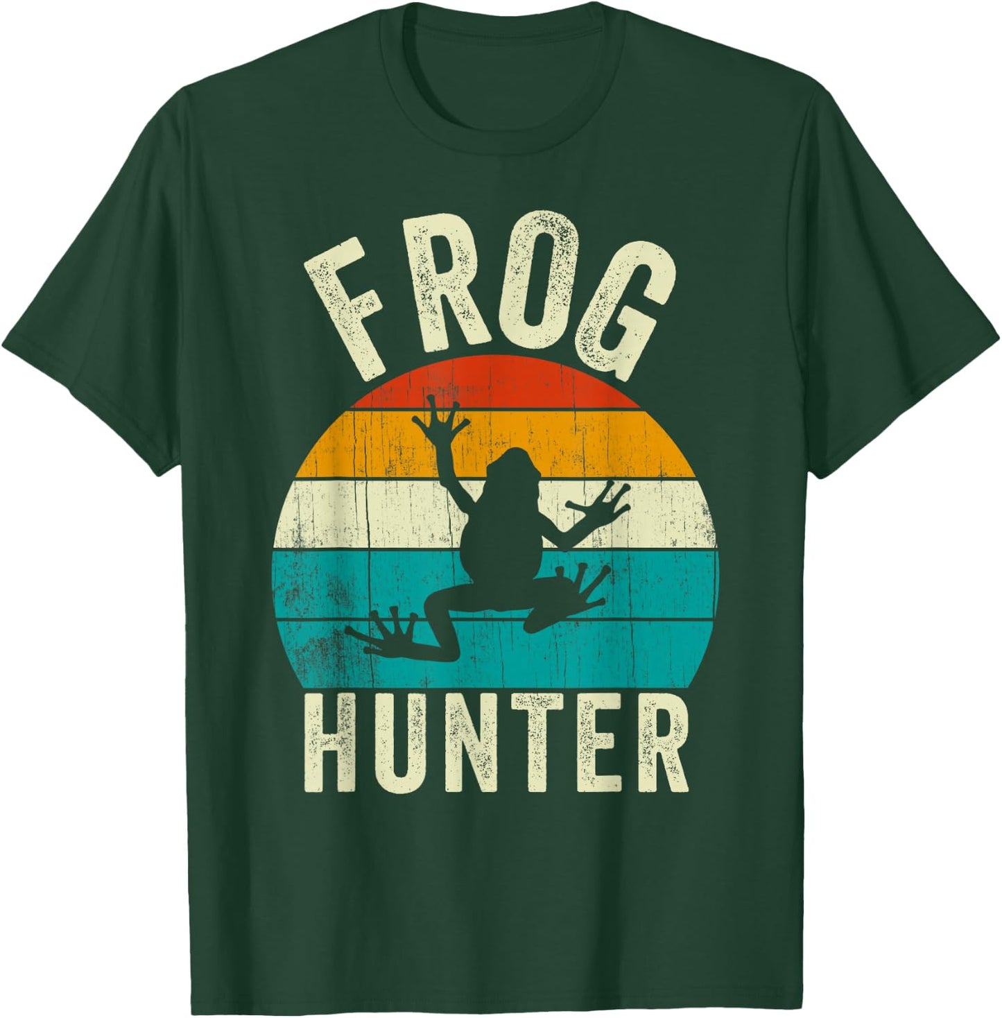 Frog Hunter Funny Vintage Frogs Catcher Kids T-Shirt - T-Shirt | Forest