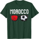 Morocco Soccer Funny Moroccan Flag Glasses Football T-Shirt - T-Shirt | Forest