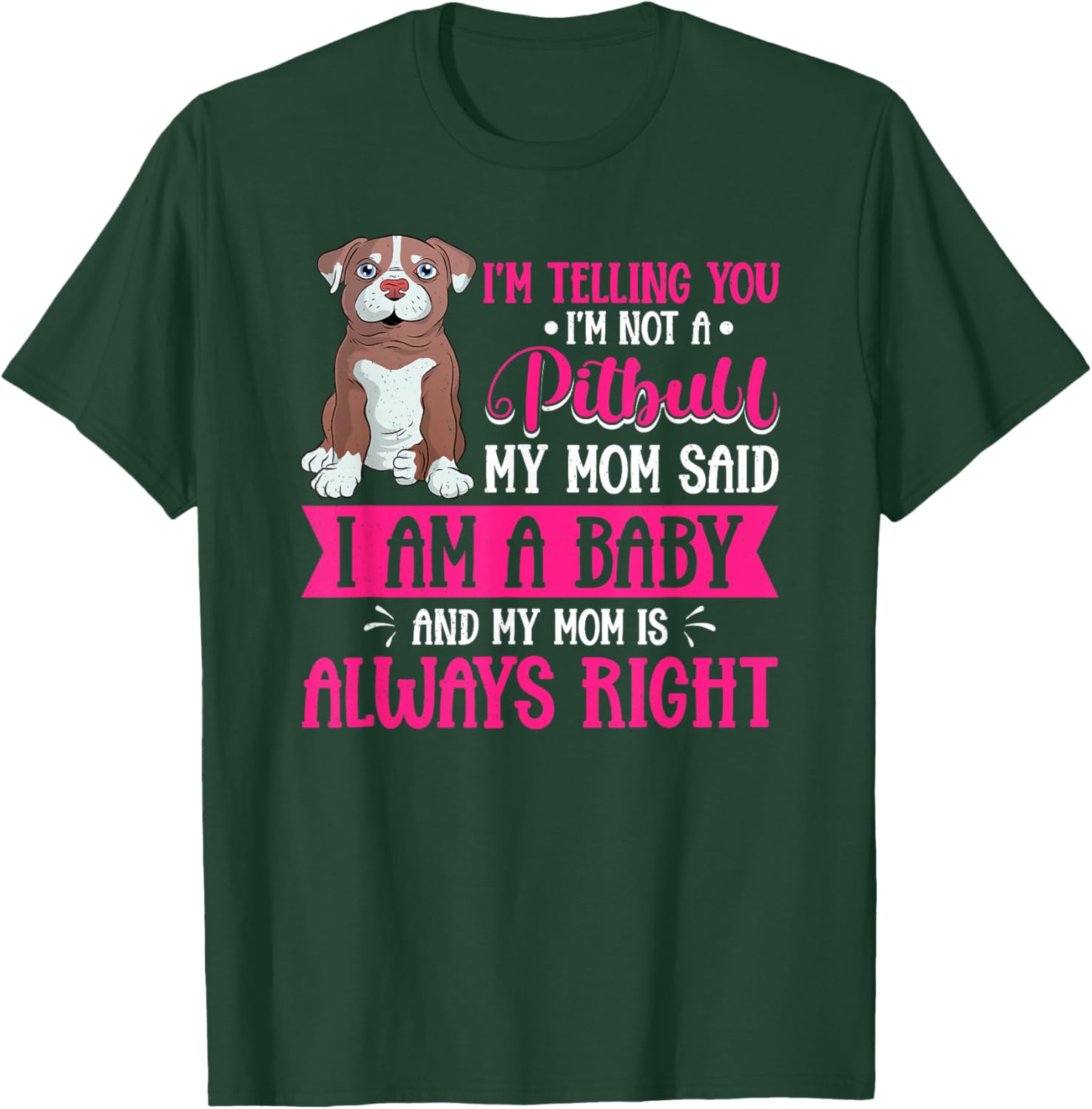 Pitbull Mom Dog Mom Gifts Kawaii Pitbull Lover , Black, Small T-Shirt - T-Shirt | Forest