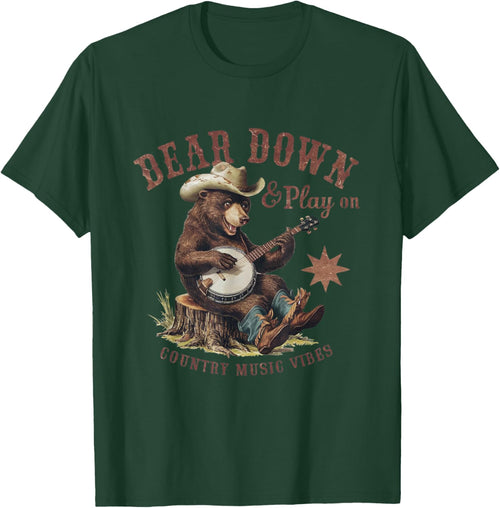 Bear Down & Play On: Vintage Country Music Vibes Funny
