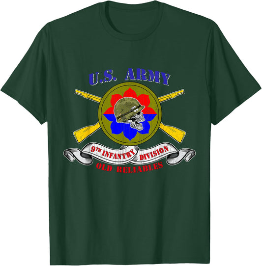 9th Infantry Division 9th ID Veteran Old Reliables Vintage T-Shirt - T-Shirt | Forest