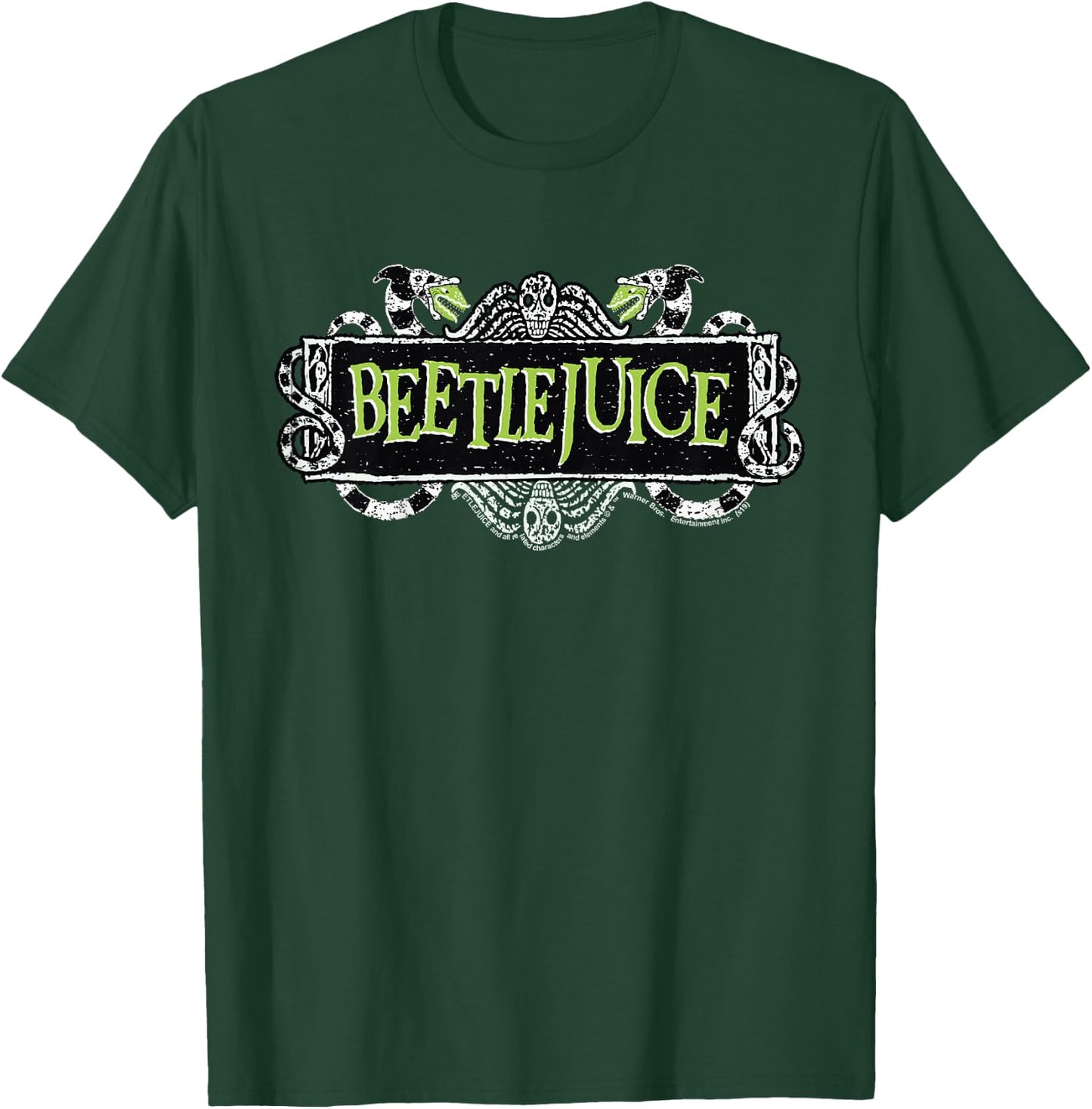 Kids Beetlejuice Snake Large Movie Logo T-Shirt - T-Shirt | Forest