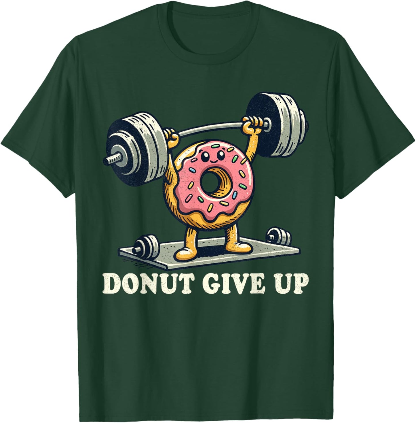 Weightlifting - Funny Fitness Workout Gym Donut Lover T-Shirt - T-Shirt | Forest