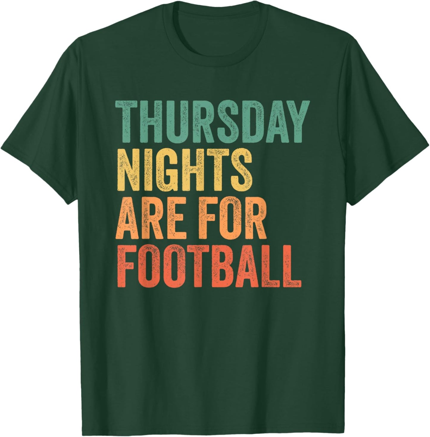 Thursday Nights Are For Football Funny Retro T-Shirt - T-Shirt | Forest