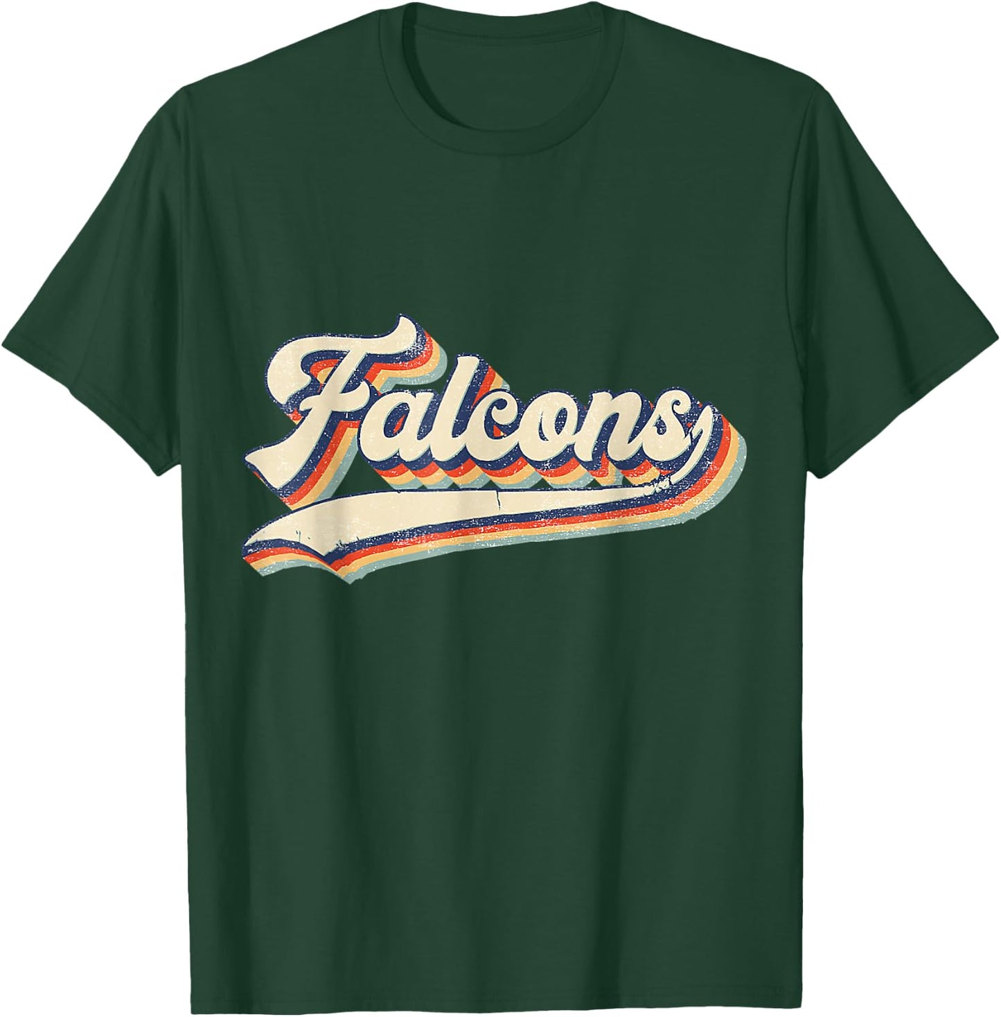 Falcons Sports Name Vintage Retro Women Boy Girl T-Shirt - T-Shirt | Forest