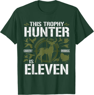 11 Year Old Hunting Birthday Party Deer Hunter 11th Gift T-Shirt - T-Shirt | Forest