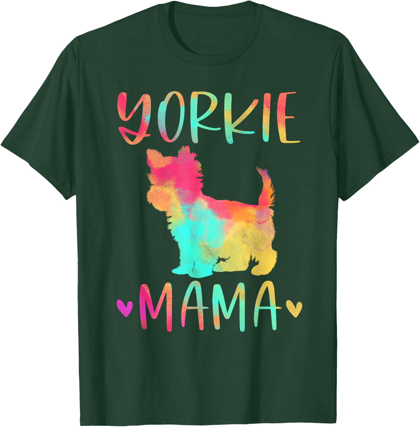 Yorkie Mama Colorful Yorkshire Terrier Gifts Dog Mom T-Shirt - T-Shirt | Forest