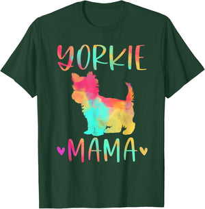 Yorkie Mama Colorful Yorkshire Terrier Gifts Dog Mom T-Shirt - T-Shirt | Forest