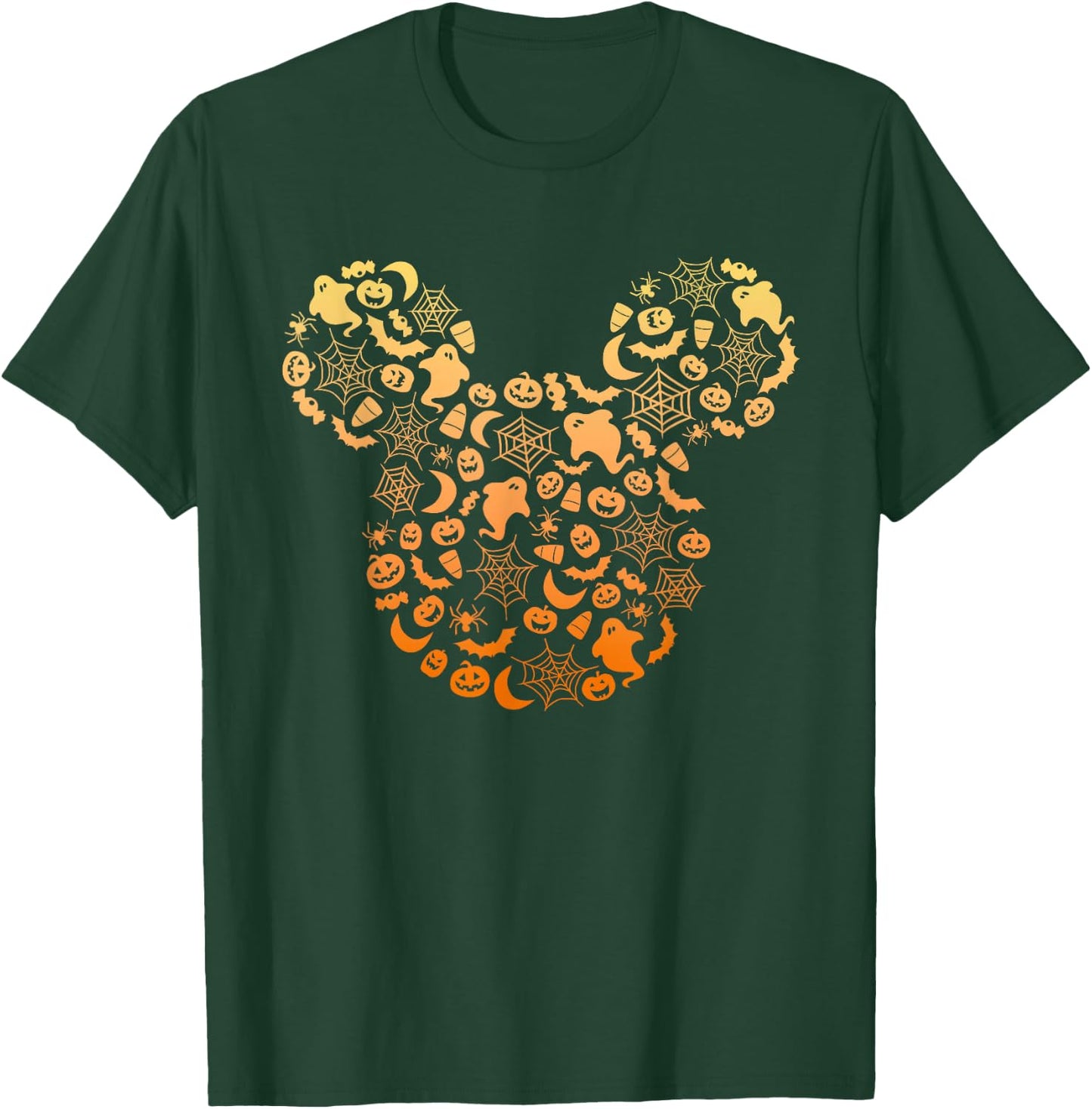 Disney Mickey Mouse Halloween Ghosts & Pumpkins Gradient T-Shirt - T-Shirt | Forest
