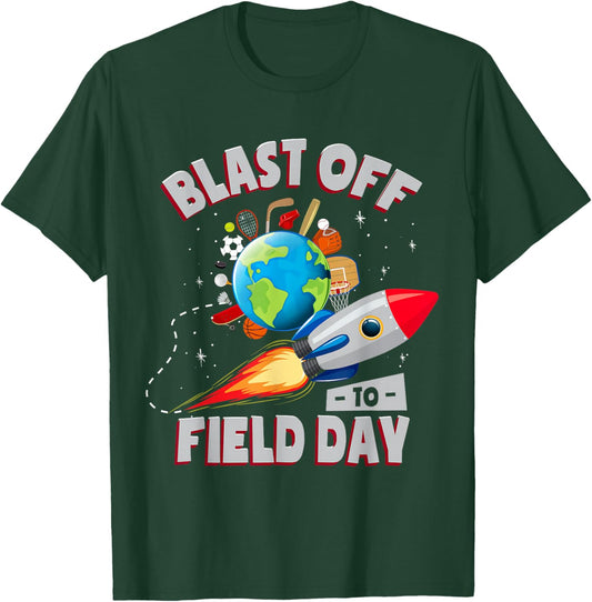 Field Day Rocket Kids School T-Shirt - T-Shirt | Forest