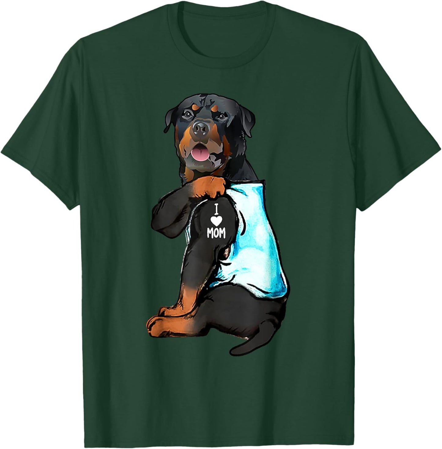 Rottweiler I Love Mom Tattoo T-Shirt - T-Shirt | Forest