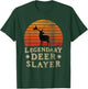 Legendary Deer Slayer Vintage Sunset Deer Hunter T-Shirt - T-Shirt | Forest
