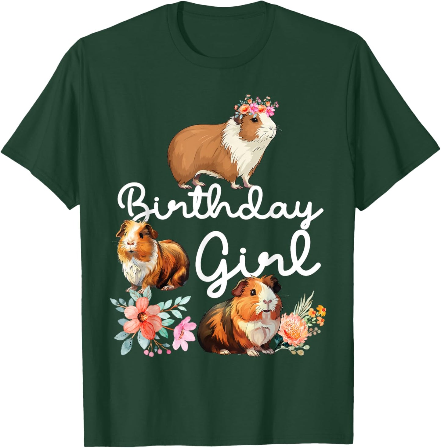 Guinea Pig Birthday Girl T-Shirt - T-Shirt | Forest