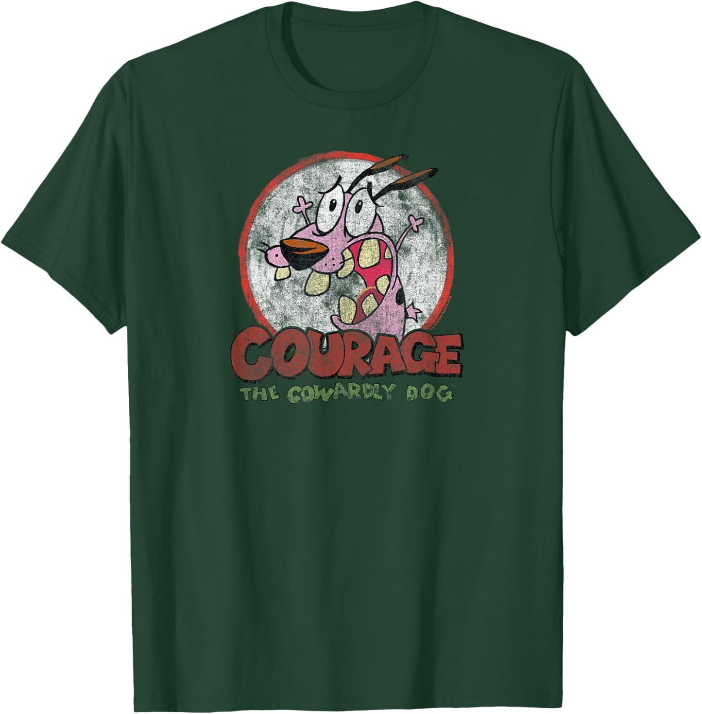 Courage The Cowardly Dog Vintage Courage T-Shirt - T-Shirt | Forest