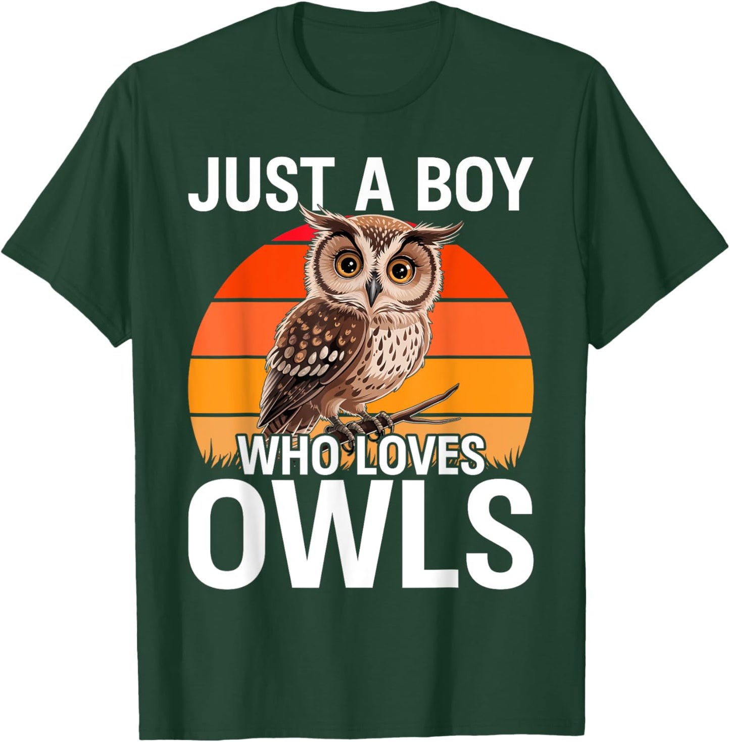 Just a Boy Who Loves Owls For Toddlers Boys Kids Birds Lover T-Shirt - T-Shirt | Forest