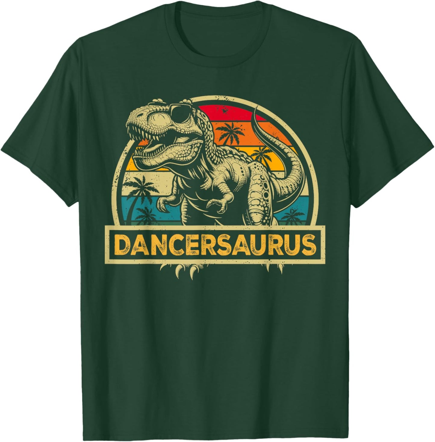 Dancersaurus T Rex Dinosaur Dancer Saurus Family Matching T-Shirt - T-Shirt | Forest