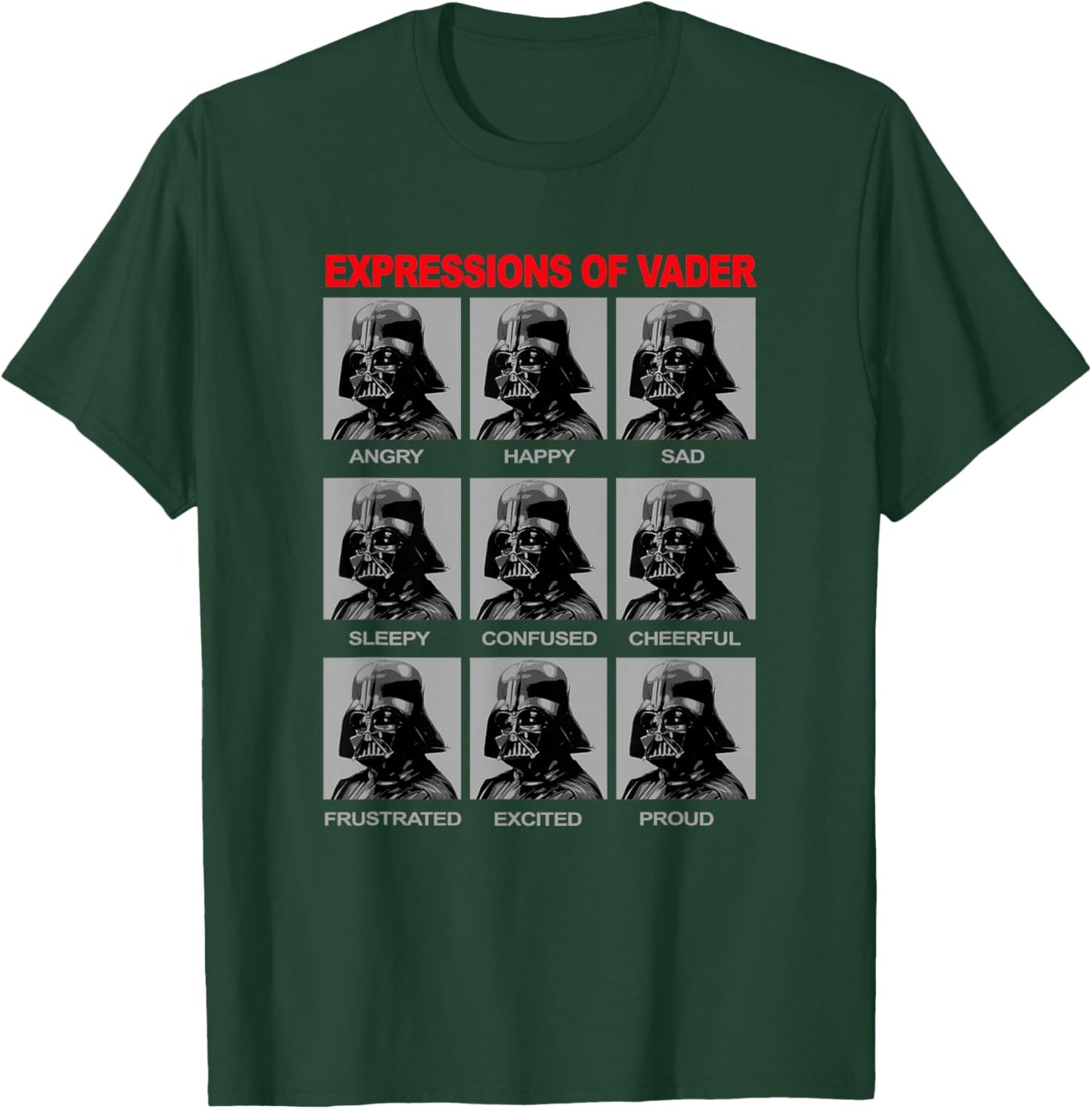 Star Wars Classic Darth Vader Expressions Of Vader Textbook T-Shirt - T-Shirt | Forest
