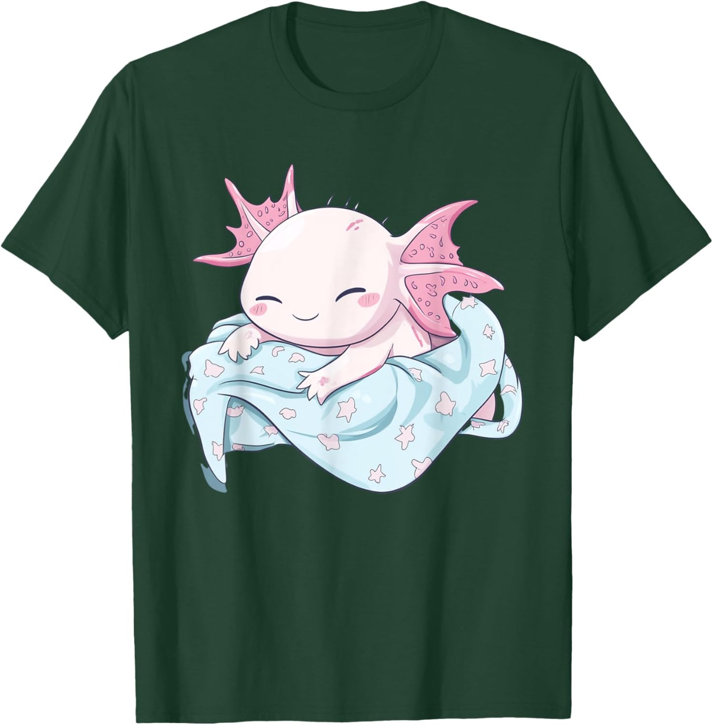 Axolotl Cute Graphic Sleepwear Pyjamas T-Shirt - T-Shirt | Forest