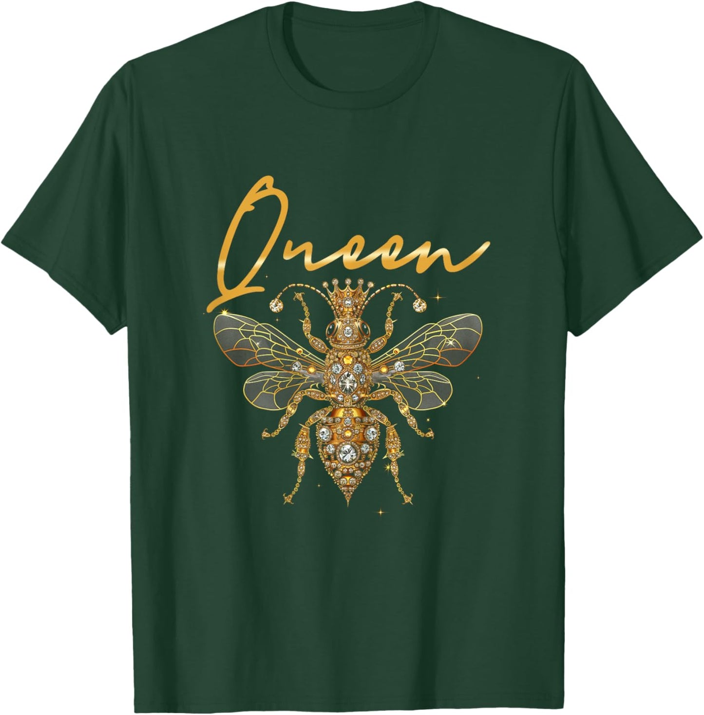 Queen Bee Jewellery Jewels Sweet Beekeeping Beekeeper T-Shirt - T-Shirt | Forest