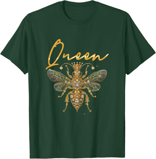 Queen Bee Jewellery Jewels Sweet Beekeeping Beekeeper T-Shirt - T-Shirt | Forest