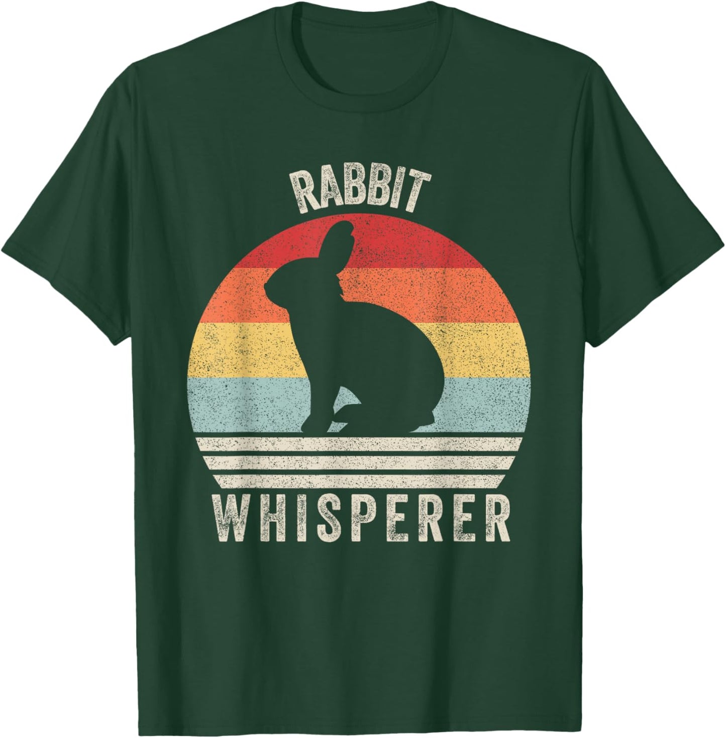 Retro Rabbit Whisperer Shirt Bunny Rabbit Animal Lovers T-Shirt - T-Shirt | Forest