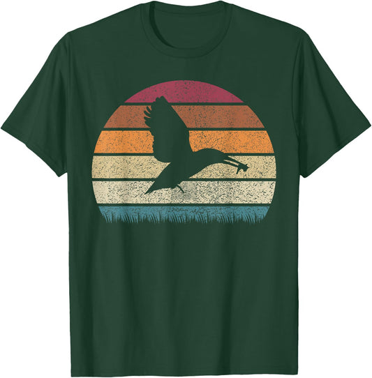 Vintage Retro Sunset Kingfisher Bird Lover Distressed Gift T-Shirt - T-Shirt | Forest