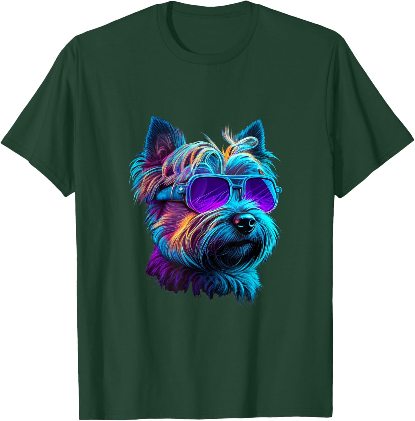 Abstract Cairn Terrier Dog Lovers Retro Multicolor Cartoon Cairn Terrier Dogs Cairn Terriers T-Shirt - T-Shirt | Forest