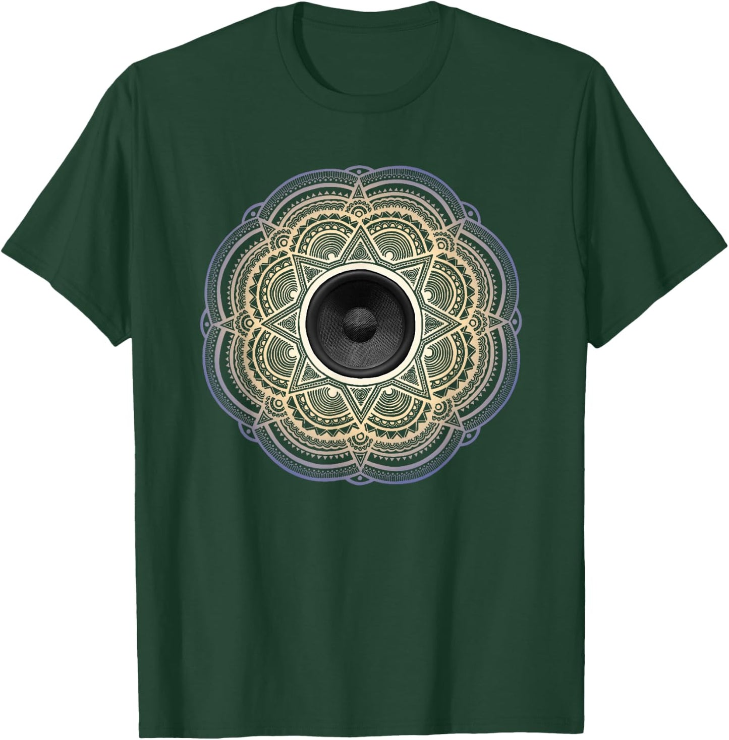 Subwoofer Mandala - Music T-Shirt - T-Shirt | Forest