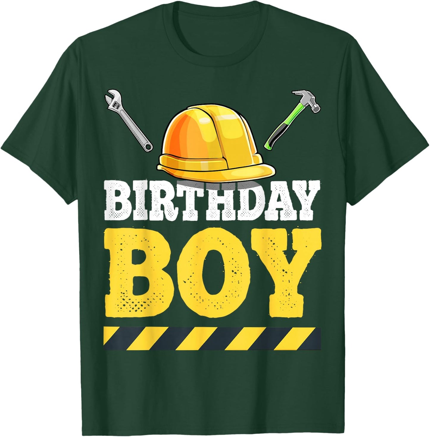 Birthday Boy Construction Birthday Party Hat Boys Gift T-Shirt - T-Shirt | Forest