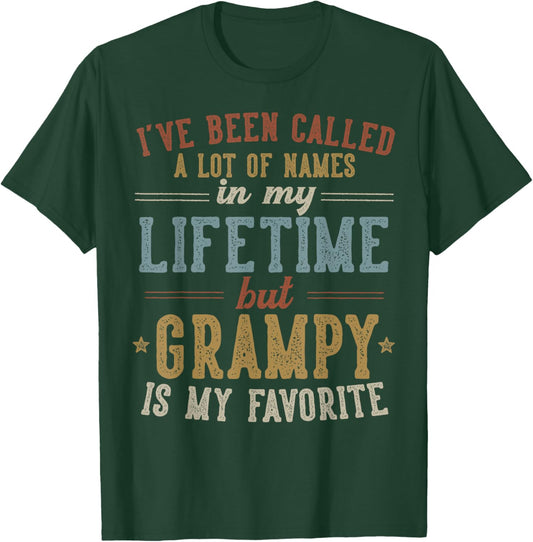 Grampy Is My Favorite Name - Father's Day Grampy T-Shirt - T-Shirt | Forest