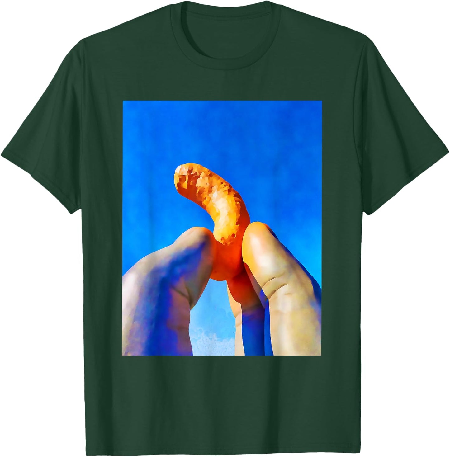 Cheese Curls Orange Fingers T-Shirt - T-Shirt | Forest