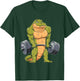 Funny Alligator Weightlifting Deadlift Fitness Gym Barbell T-Shirt - T-Shirt | Forest