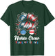 4th Of July Nurse Messy Bun Patriotic American Nurse Crew T-Shirt - T-Shirt | Forest