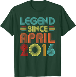 Legend Since April 2016 Birth Of Birthday 2016 Vintage Idea T-Shirt - T-Shirt | Forest