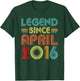 Legend Since April 2016 Birth Of Birthday 2016 Vintage Idea T-Shirt - T-Shirt | Forest
