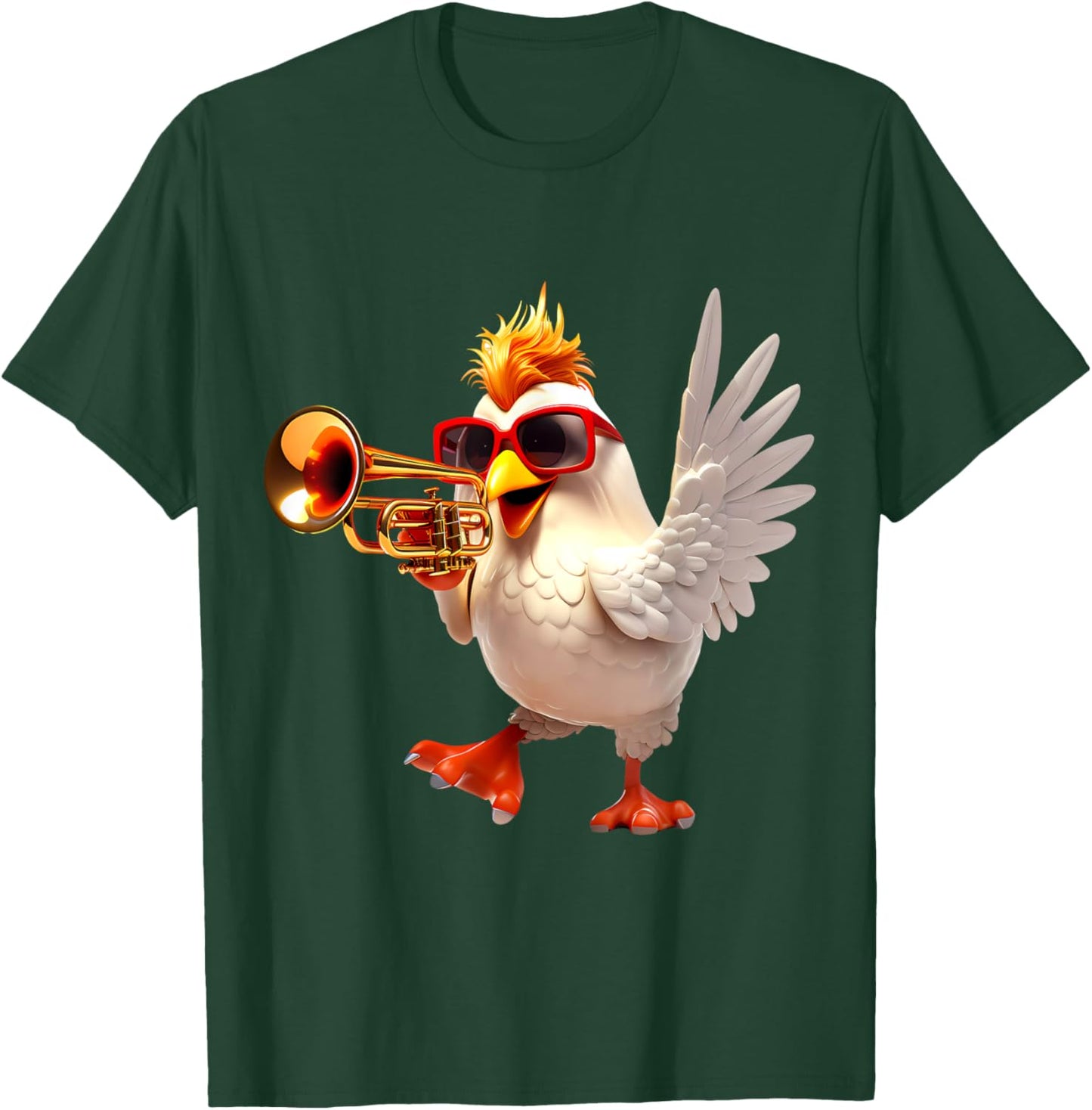 Chicken Trumpet T-Shirt - T-Shirt | Forest