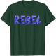 Rebell Rocker Painted Letters Design Graphic Women Men T-Shirt - T-Shirt | Forest