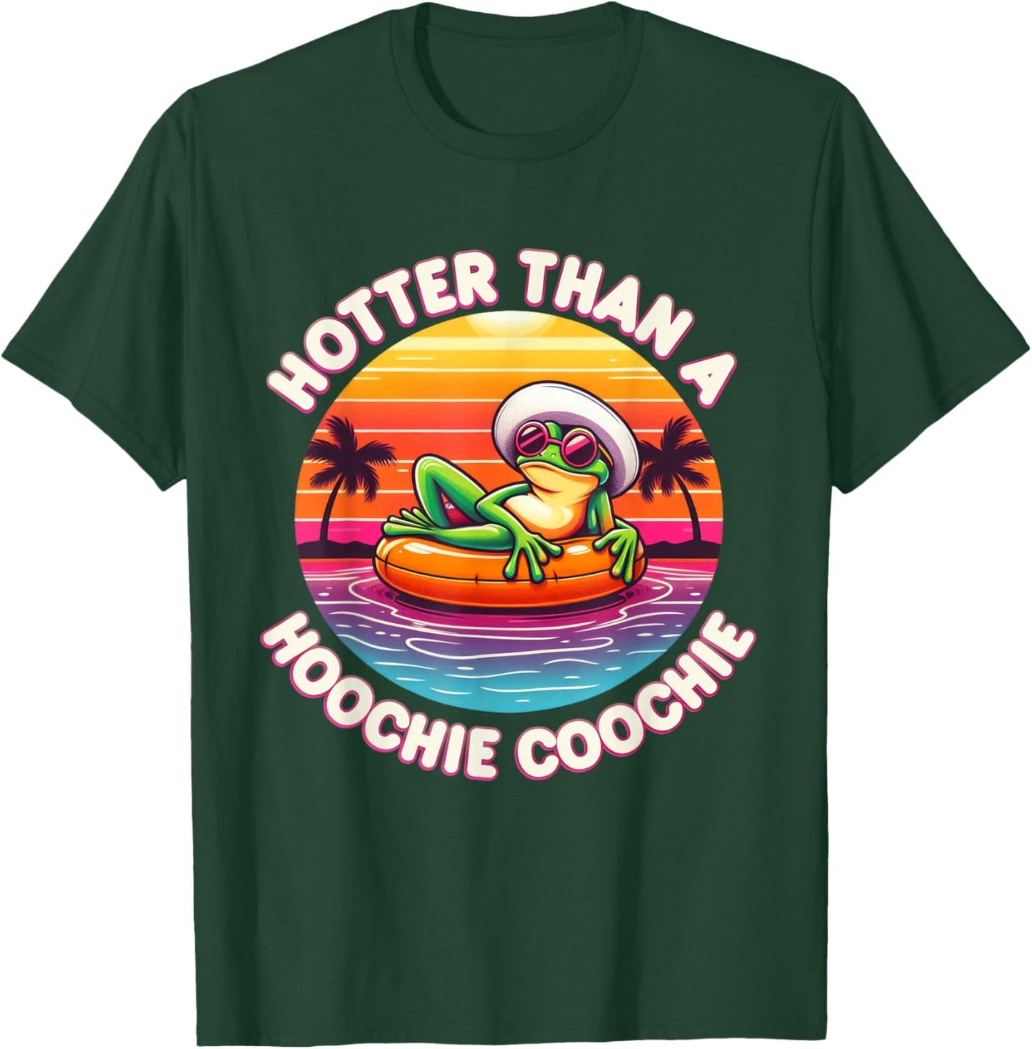 Hotter Than A Hoochie Coochie Frog Country Music Fans Design T-Shirt - T-Shirt | Forest