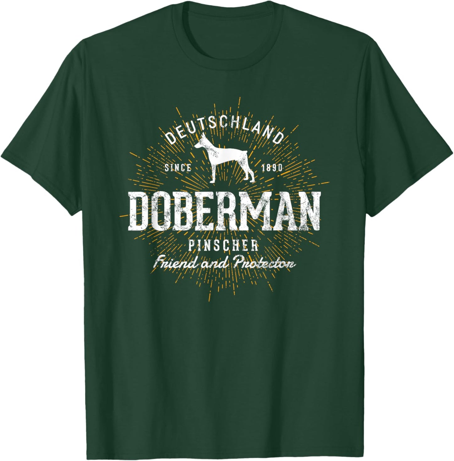 Retro Doberman Pinscher Vintage T-Shirt - T-Shirt | Forest