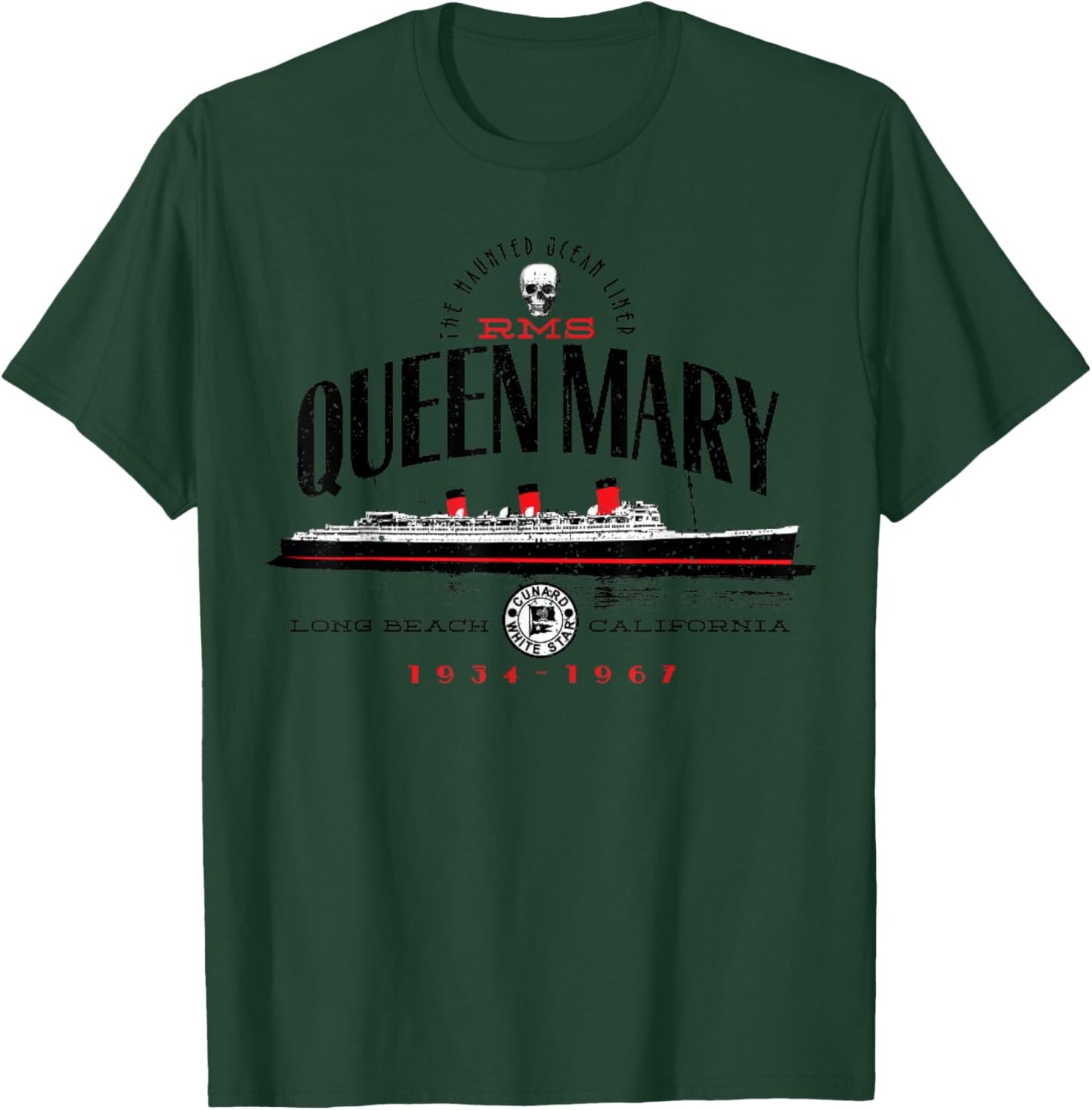 RMS Queen Mary The North Atlantic Ocean From 1936 To 1967 T-Shirt - T-Shirt | Forest