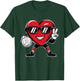 Heart Playing Volleyball Valentines Day Kids Boys Girls T-Shirt - T-Shirt | Forest