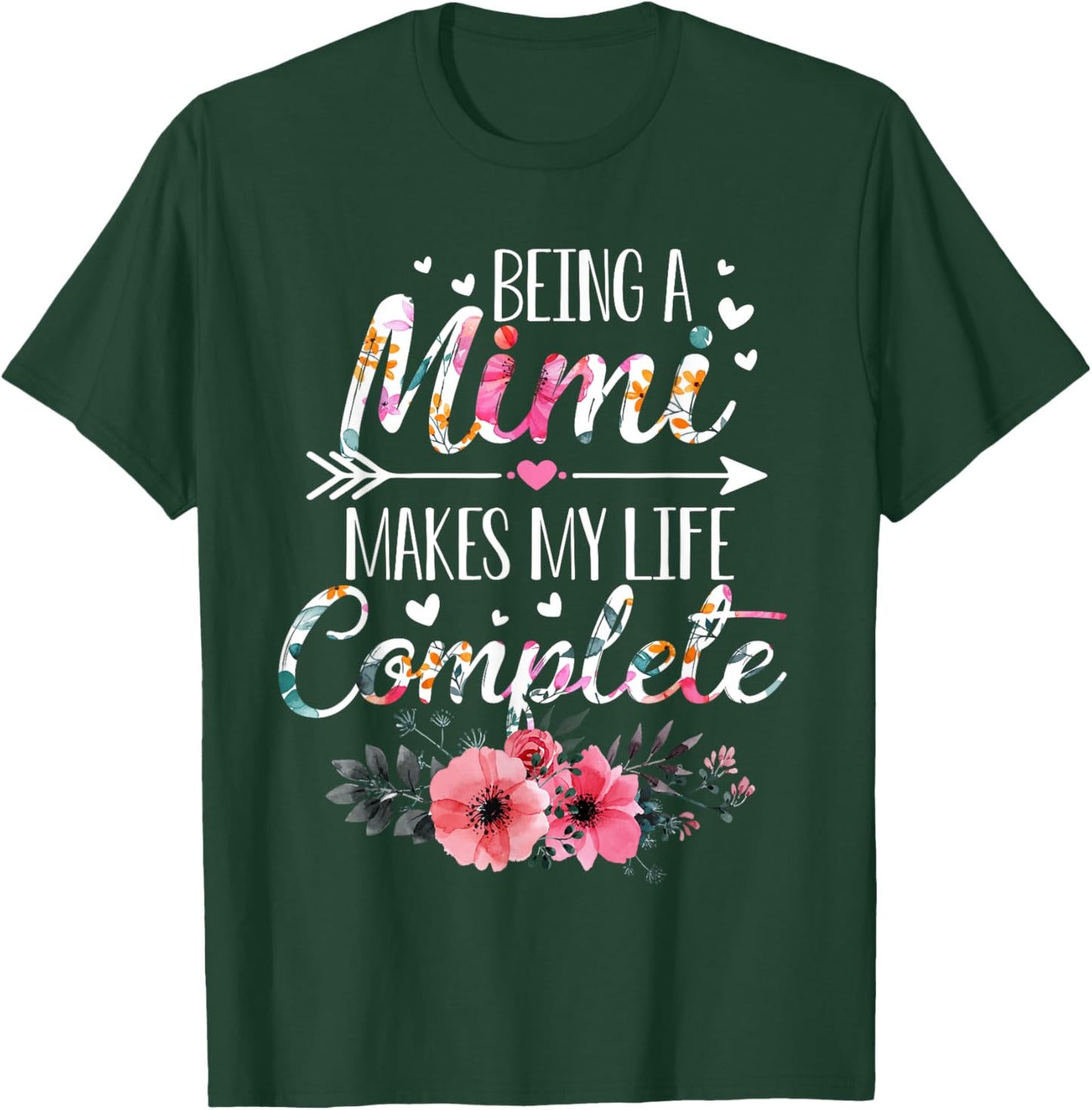 Being A Mimi Makes My Life Complete Announcement Grandparent T-Shirt - T-Shirt | Forest